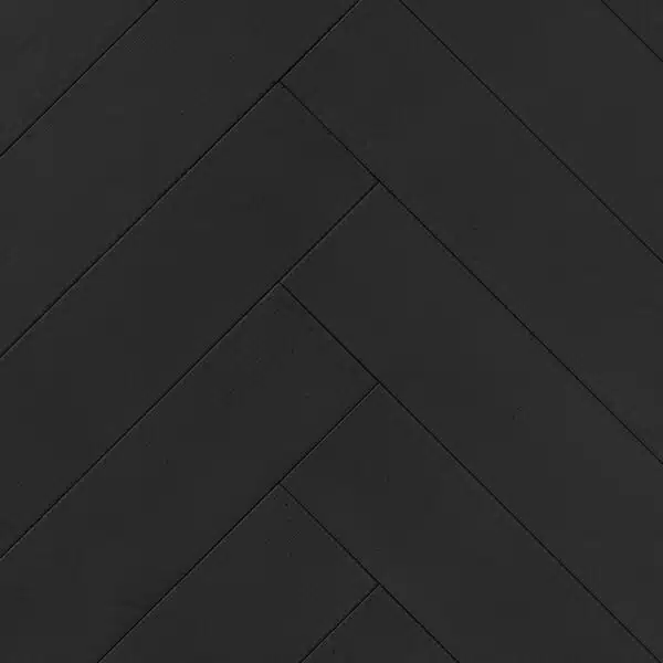 Eiken visgraat vloer van De Vloeren Kenner in de kleur dekkend zwart